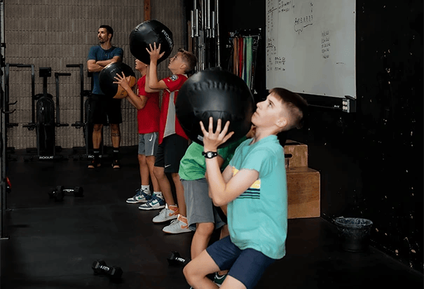 teens training core at Sandpoint Strength and Conditioning